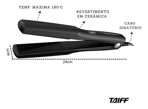 Secador De Cabelo Taiff 2000w + Prancha Taiff Ceramic Bivolt