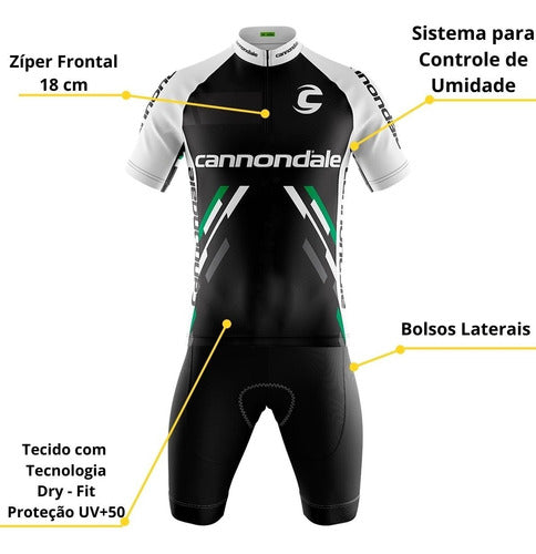 Conjunto Ciclismo Bermuda e Camisa Cannondale