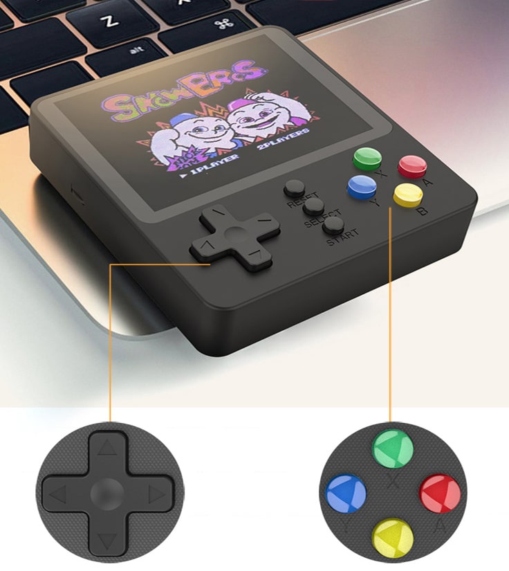 RetroPlay 500 - Console Portátil de Jogos de Vídeo com 500 Jogos em 1, Tela LCD Colorida de 3.0 Polegadas